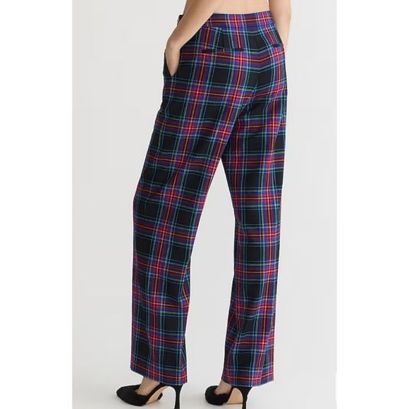J.Crew Full-length Sydney wide-leg pant in Stewart tartan wool blend - Picture 4 of 11